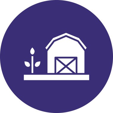 Çiftlik simgesinin vektör illüstrasyonu