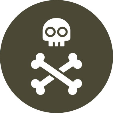 kafatası vektör simgesi modern basit simge