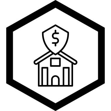 Emlak simgesi, vektör illüstrasyonu