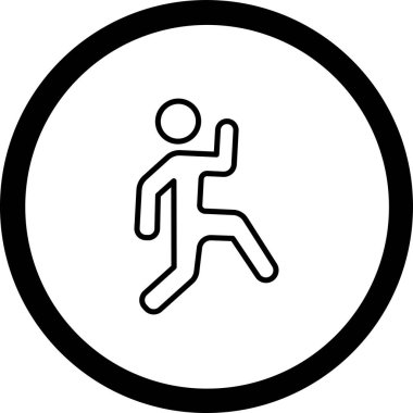 Bir kişi simgesinin vektör illüstrasyonu