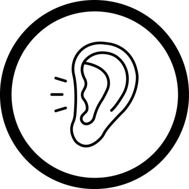 kulak simgesi vektör illüstrasyonu
