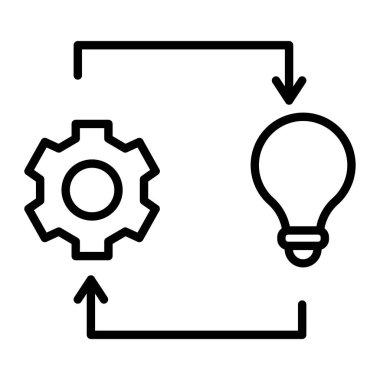 Seo ve yenilik simgesinin vektör illüstrasyonu