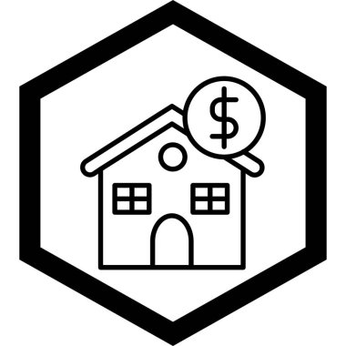 Moda Biçiminde Emlak Simgesi İzole Arkaplan