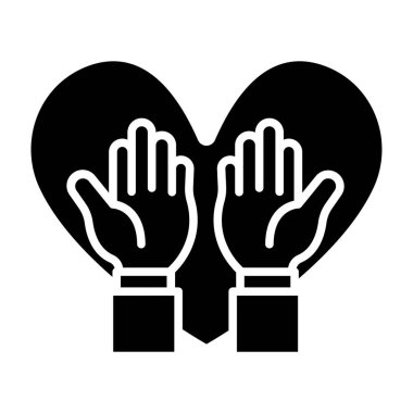 Kalp ikonu vektör illüstrasyonu