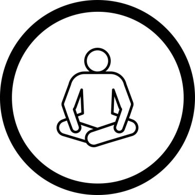 Meditasyon. Web simgesi basit illüstrasyon