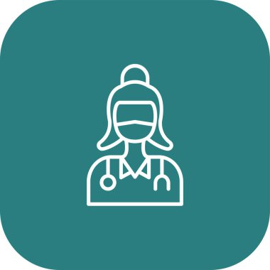 Hemşire doktor kare düğmesini yuvarladı