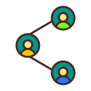 ağ paylaşım simgesi çizimi