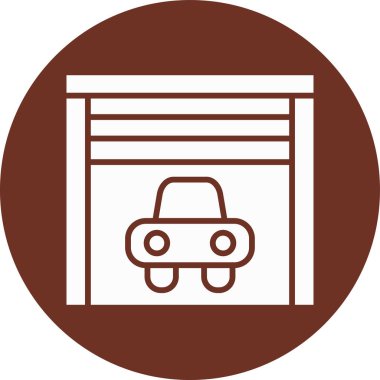 Bir araba simgesinin vektör illüstrasyonu