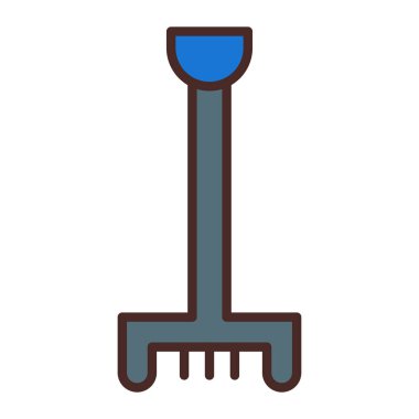 Kürek vektör simgesi. Beyaz arkaplanda biçim vektörü düz simgesi.