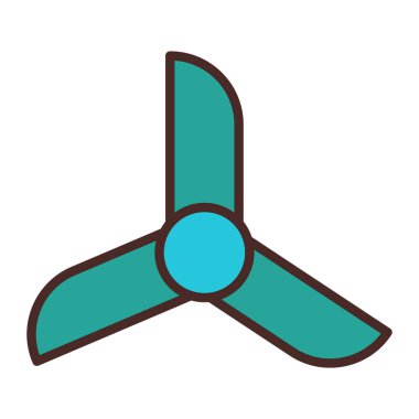 Yel değirmeni ikonu vektör illüstrasyonu