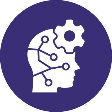 Beyin. Web simgesi basit illüstrasyon