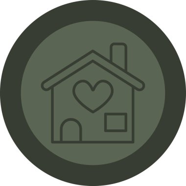 Bir ev simgesinin vektör illüstrasyonu