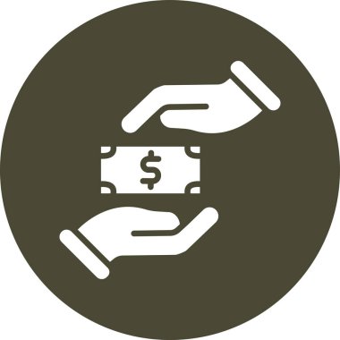 Dolar. Web simgesi basit illüstrasyon