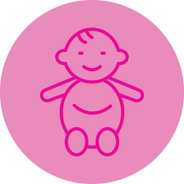 Bebeğim. Web simgesi basit illüstrasyon