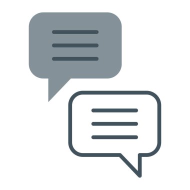 Sohbet ileti balonu vektör illüstrasyonu