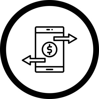 Cep telefonu simgesinin vektör illüstrasyonu