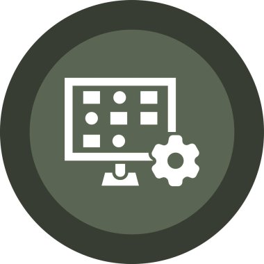 Ağ ayarı. Web simgesi basit illüstrasyon