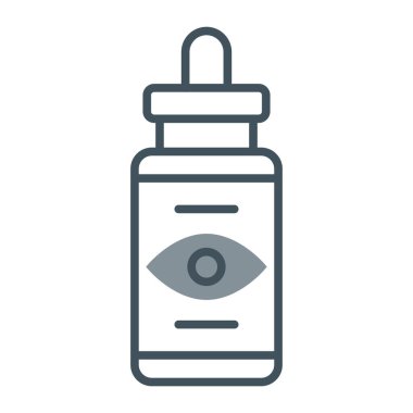 göz testi vektör çizgisi simgesi, vektör