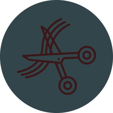 Saç Kesme Ağı simgesi, vektör illüstrasyonu