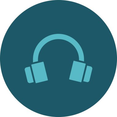 Kulaklıklar. Web simgesi vektör illüstrasyonu