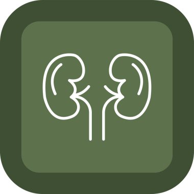 Böbrek simgesinin vektör çizimi