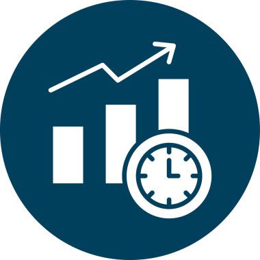 Zaman yönetimi simgesi. düz dizayn biçimi 10