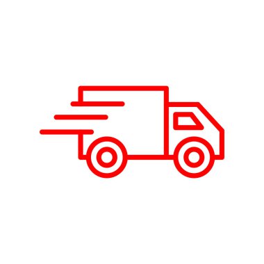 kamyon simgesi vektör çizim logosu