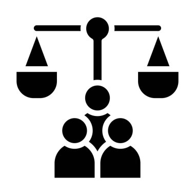 kanun simgesi vektörü erkek sembol profili adalet ve hukukun sembolü glifli resimli düz resim çizimi