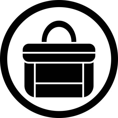 çanta simgesi, basit vektör illüstrasyonu