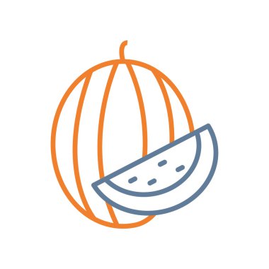 Yarısı içeride ve yarısı çizgi biçiminde çizilmiş balkabağı tasarımı