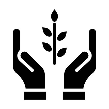 Web ve mobil uygulaması tasarım, bitki logo kavramı için beyaz arka plan üzerinde izole bitki simge vektör