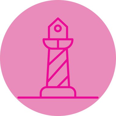 Deniz feneri. Web simgesi basit illüstrasyon