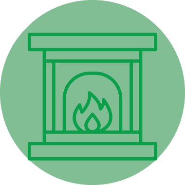 ateş alev simgesi, vektör illüstrasyonu