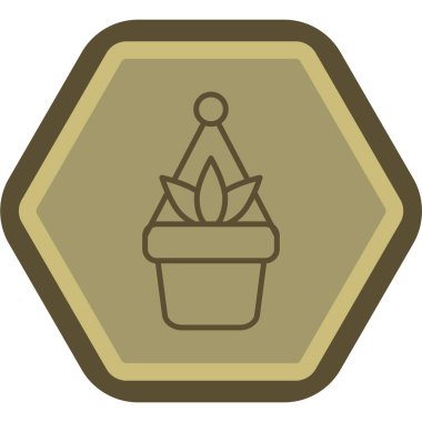 Bitki. Web simgesi basit illüstrasyon