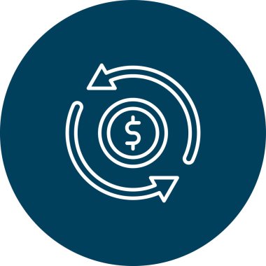 İş ve finans simgesinin vektör illüstrasyonu