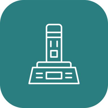 eşsiz sütun vektör çizgisi simgesi