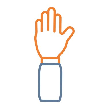 El ele tutuşan insan avuç içi ikonu vektör çizimi