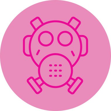 Maske. Web simgesi basit illüstrasyon