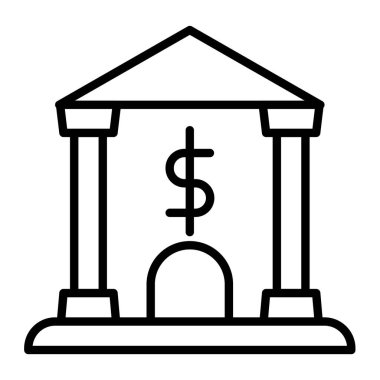 Bina. Web simgesi basit illüstrasyon