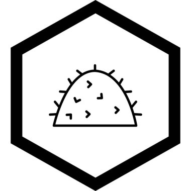 Bir çadır simgesinin vektör illüstrasyonu