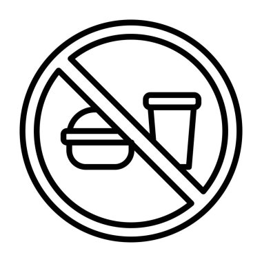 hiçbir içecek simgesi vektör taslağı çizimi yok