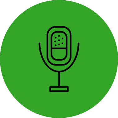 Mikrofon. Web simgesi basit tasarım