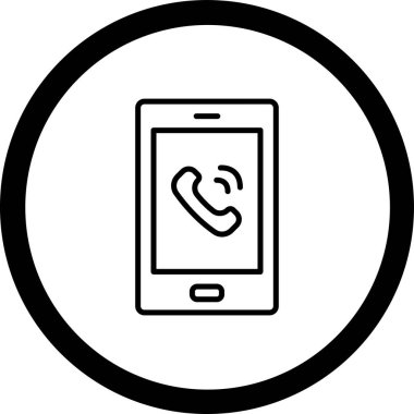Telefon simgesinin vektör illüstrasyonu