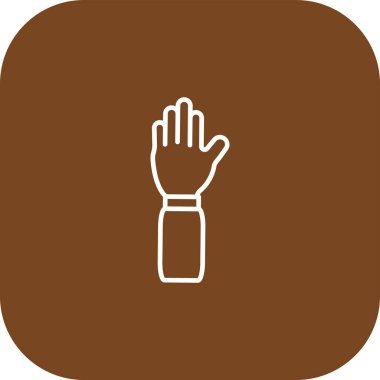 El simgesi çizgisi çizimi. güzel el ögesi dokunmatik ekran işareti simgesi ögesi olarak da kullanılabilir.