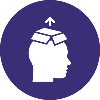 İnsan kafası ikonu. vektör illüstrasyonu