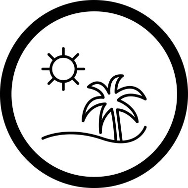 Bir ağaç simgesinin vektör illüstrasyonu