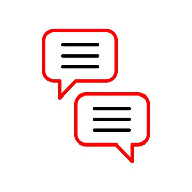 Konuşma baloncukları simgesi, vektör illüstrasyonu