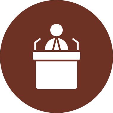 Bir konferans simgesinin vektör illüstrasyonu