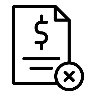 Dolar vektör ince çizgi simgesi