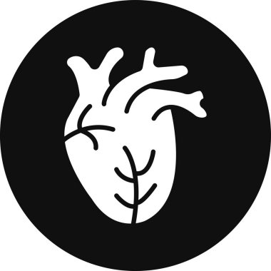 Kalp ikonu vektör illüstrasyonu